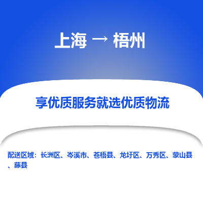 上海到梧州物流-为您轻松解决物流难题上海至梧州货运