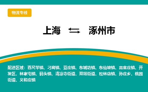 上海到涿州市物流公司-上海至涿州市专线-多元化大宗物资物流专线