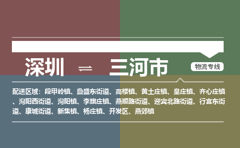 深圳到三河市物流-深圳至三河市货运资源丰富搬家物流专线