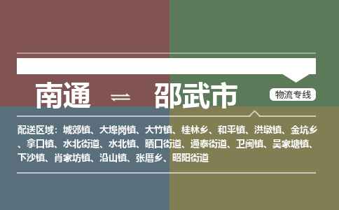 南通到邵武市物流专线|南通至邵武市物流公司|南通发往邵武市货运专线