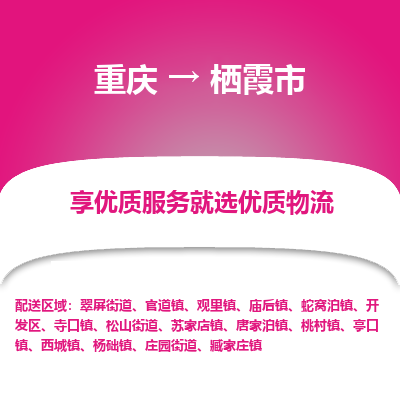 重庆到栖霞市物流专线-重庆至栖霞市货运设备运输