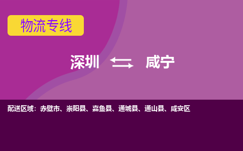 深圳到咸宁物流专线-深圳到咸宁货运放心省心