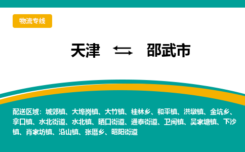 天津到邵武市物流专线-天津至邵武市货运快捷安全