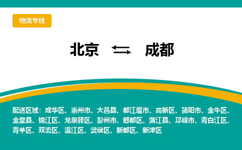 北京到成都物流专线-最好的北京至成都货运