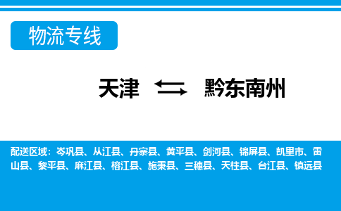 天津到黔东南州物流专线-天津至黔东南州专线-高品质、高效率、高性价比