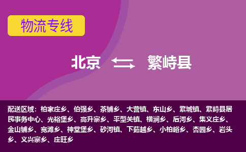 北京到繁峙县物流专线-繁峙县到北京货运-物流公司