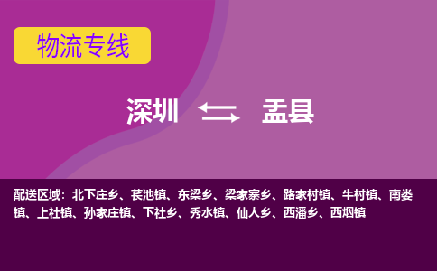 深圳到盂县物流专线-更快捷，更经济深圳至盂县货运