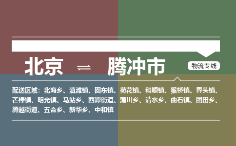 北京到腾冲市物流专线-北京至腾冲市货运-一直秉持为客户着想的原则