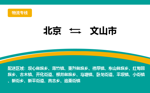 北京到文山市物流专线-北京至文山市货运放心省心