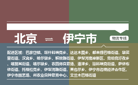 北京到伊宁市物流专线-实现无缝衔接北京至伊宁市货运