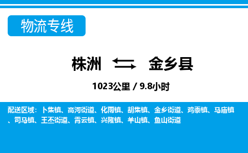 株洲到金乡县物流专线|株洲至金乡县物流公司|株洲发往金乡县货运专线