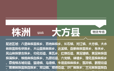 株洲到大方县物流专线|株洲至大方县物流公司|株洲发往大方县货运专线