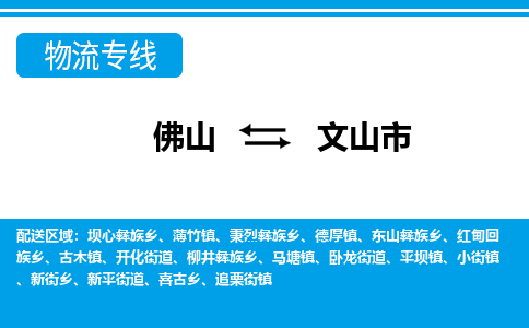 佛山到文山市物流专线|佛山至文山市物流公司|佛山发往文山市货运专线