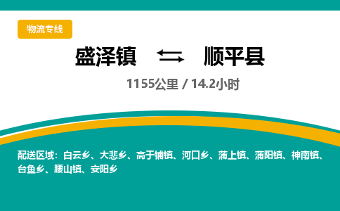 盛泽镇到顺平县物流专线|盛泽镇至顺平县物流公司