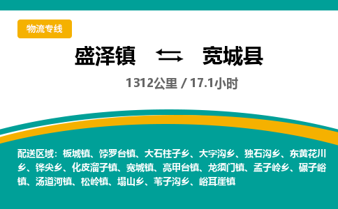 盛泽镇到宽城县物流专线|盛泽镇至宽城县物流公司