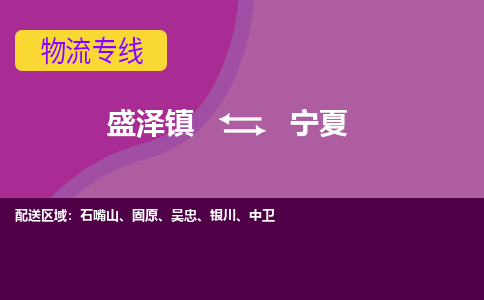 盛泽镇到宁夏物流专线|盛泽镇至宁夏物流公司