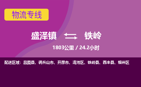 盛泽镇到铁岭物流专线|盛泽镇至铁岭物流公司