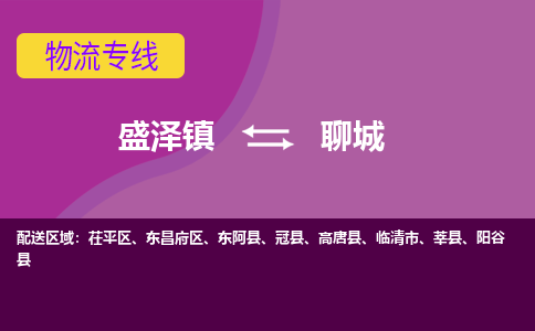 盛泽镇到聊城物流专线|盛泽镇至聊城物流公司