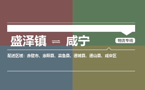 盛泽镇到咸宁物流专线|盛泽镇至咸宁物流公司