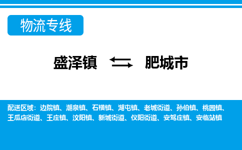 盛泽镇到肥城市物流专线|盛泽镇至肥城市物流公司