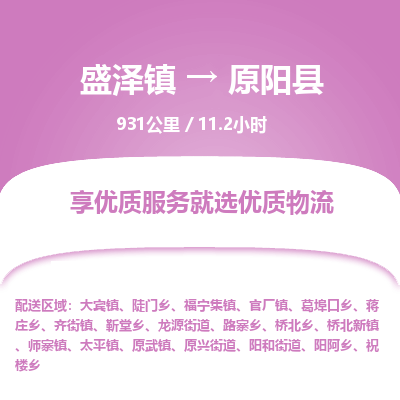 盛泽镇到原阳县物流专线|盛泽镇至原阳县物流公司