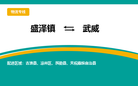 盛泽镇到武威物流专线|盛泽镇至武威物流公司