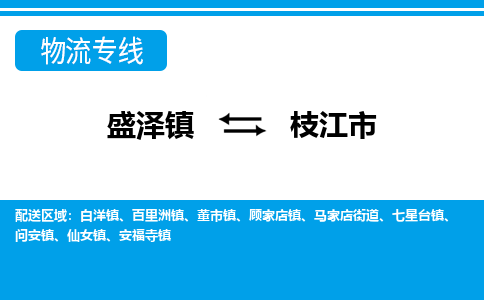 盛泽镇到枝江市物流专线|盛泽镇至枝江市物流公司