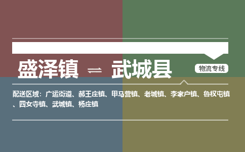 盛泽镇到武城县物流专线|盛泽镇至武城县物流公司