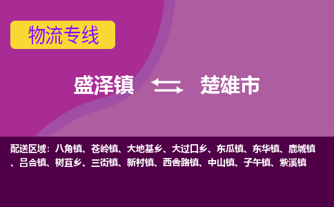 盛泽镇到楚雄市物流专线|盛泽镇至楚雄市物流公司