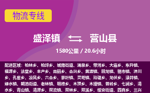 盛泽镇到营山县物流专线|盛泽镇至营山县物流公司