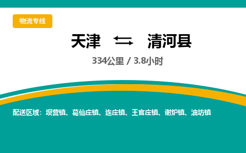 天津到清河县物流专线-天津到清河县货运高度关注