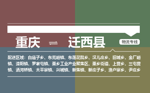 重庆到迁西县物流专线-重庆至迁西县专线-多方式、多种车型