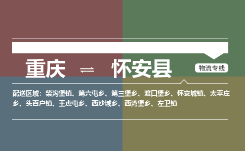 重庆到怀安县物流专线-重庆至怀安县货运我们为您提供优质的服务与保障