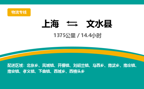 上海到文水县物流专线-上海到文水县货运线路优势