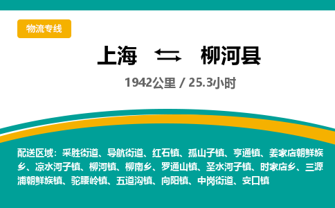 上海到柳河县物流专线-上海至柳河县货运全程无忧，送货到家