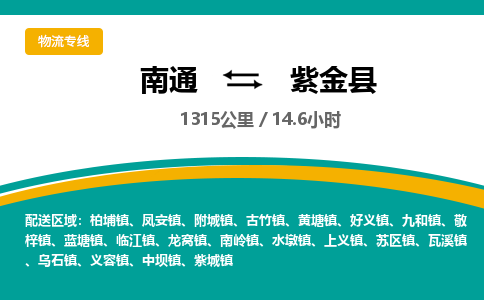 南通到紫金县物流专线|南通至紫金县物流公司|南通发往紫金县货运专线