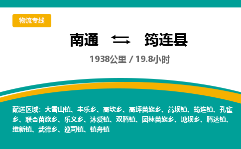 南通到筠连县物流专线|南通至筠连县物流公司|南通发往筠连县货运专线