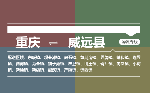 重庆到威远县物流专线-重庆至威远县货运安全快捷的货运选择