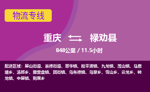 重庆到禄劝县物流专线让物品递送更快、更安全