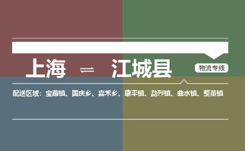 上海到江城县物流专线为企业提供全流程物流解决方案