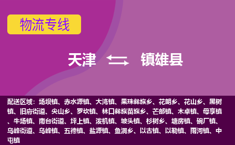 天津到镇雄县物流专线-天津至镇雄县货运全方位的物流解决方案